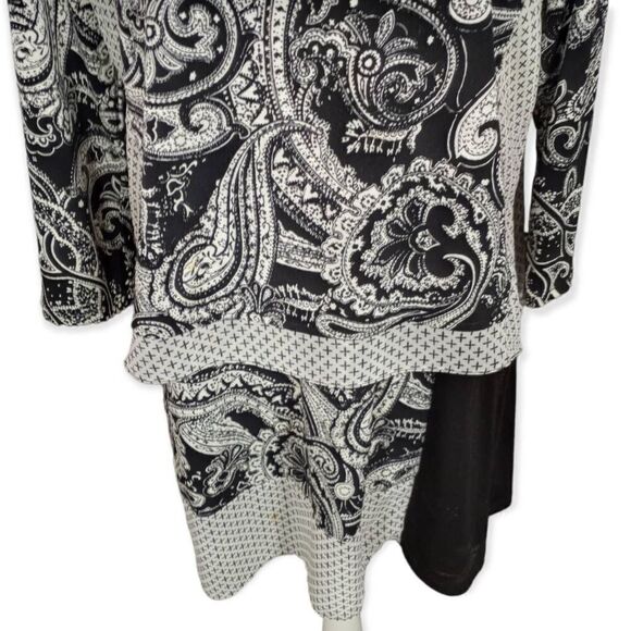STYLE & CO. BLACK & WHITE TUNIC SZ.M EUC - Picture 3 of 7